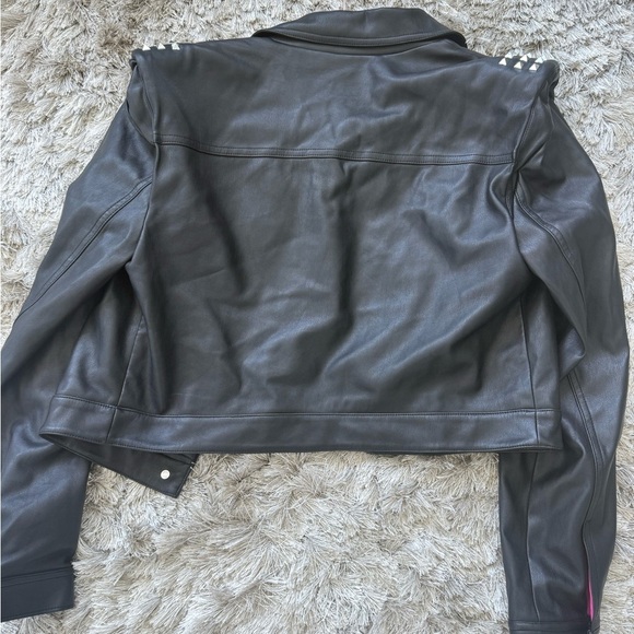 Bar III SIZE MEDIUM Studded-Shoulder Faux-Leather Jacket, Created for Macy's - Picture 6 of 6